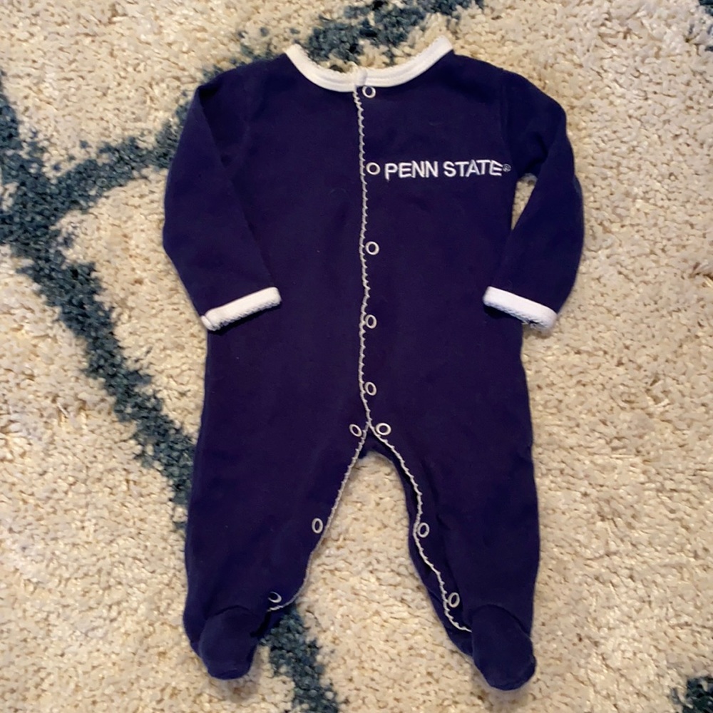 Penn State Ruffled Button Up Sleeper